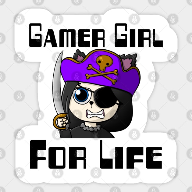 Gamer Girl For Life. Sticker by WolfGang mmxx